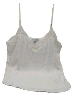 Allison Joy Womens Tank Top Size Medium Lace Cami White Ivory